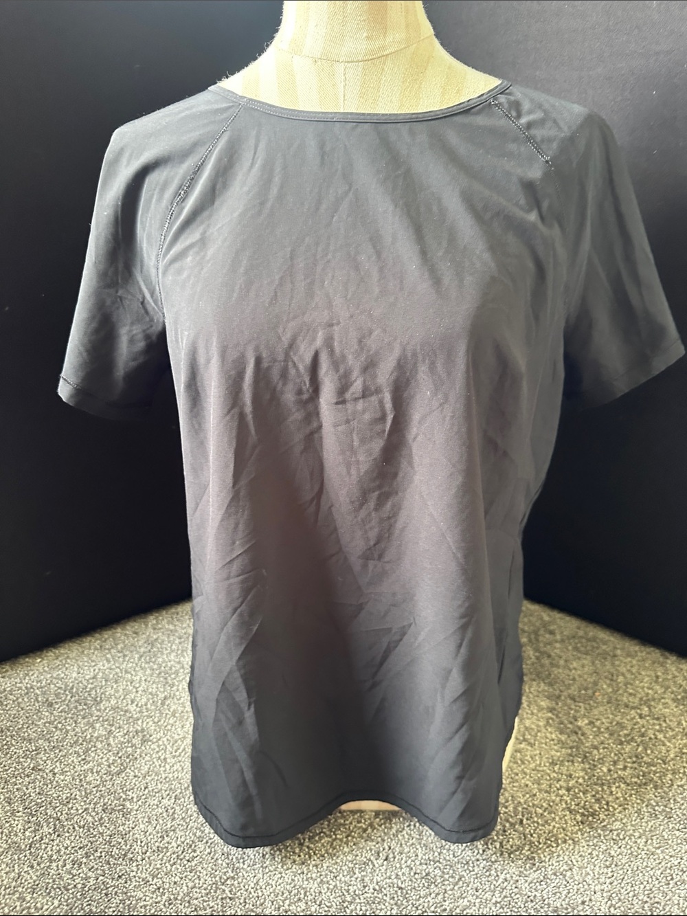 Layer 8 Quick Dry Black Short-Sleeve Crew Neck Tee